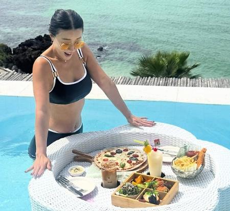 황보, 섹시 비키니 자태…운동으로 