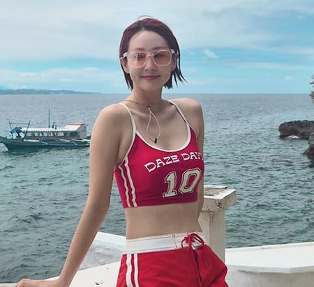 오정연, 빨간 수영복 입고 뽐낸 건