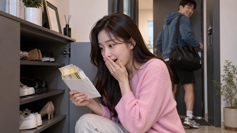 신발장에서 남편 비상금 발견한 아내