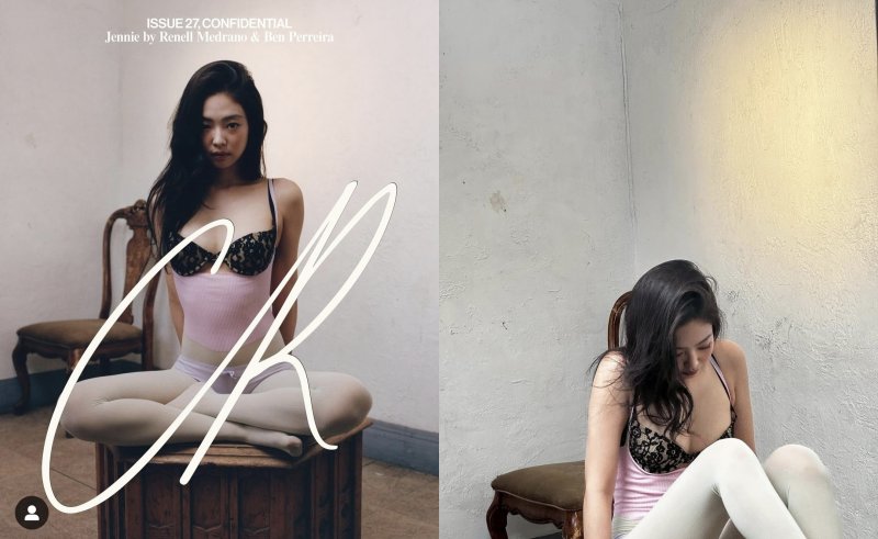 블랙핑크 제니, 속옷 입고 파격 노출…아찔한 섹시미