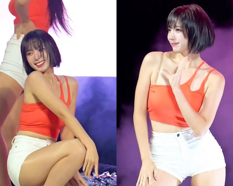 대학 축제서 숏팬츠 입고 무대에서..