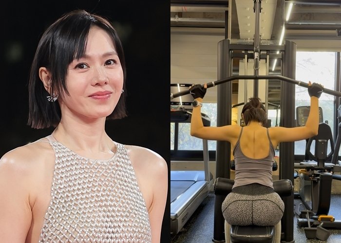 '현빈♥' 손예진, 이 정도였어? 놀라운 등근육…운동으로 다진 탄탄 뒤태