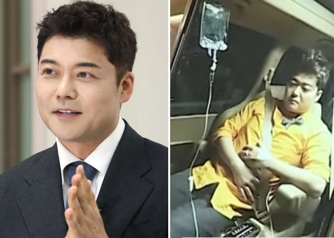 전현무, '차량 링거' 사진 확산.