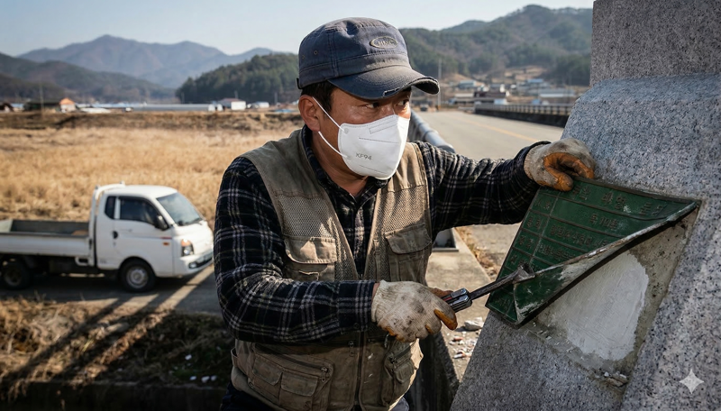 다리 이름표 850여개 몰래 뜯어 