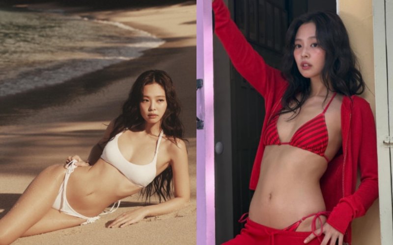 블랙핑크 제니, 해변부터 침대까지…관능적 비키니 자태 