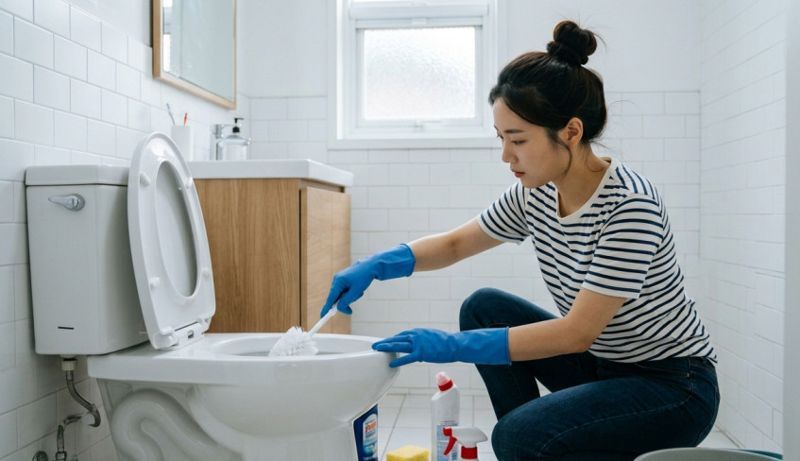 소금으로 변기 청소하면... 효과 