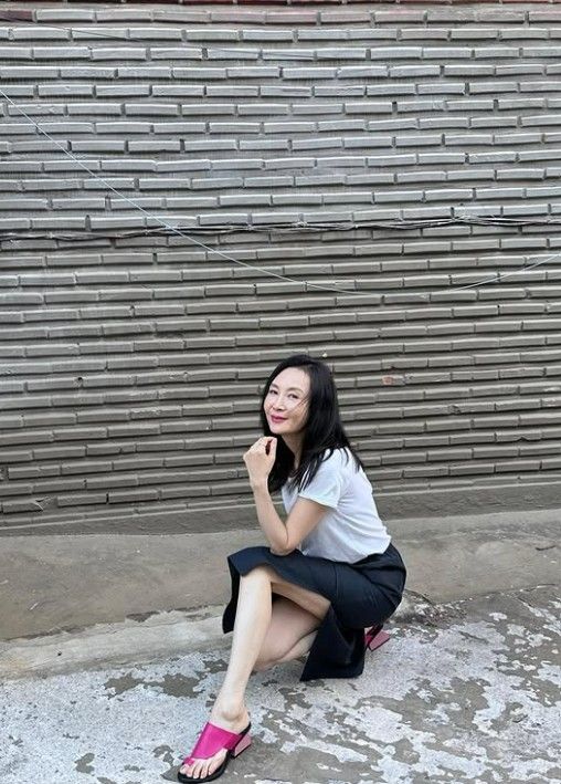 58세 채시라, 티셔츠만 입어도 남다른 아우라