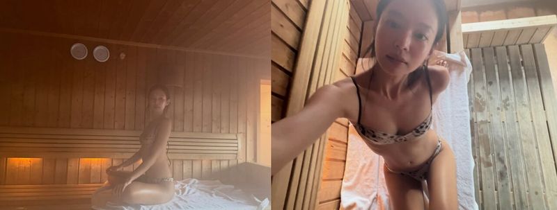 제니, 비키니 자태 공개…매일 사우나 갔다