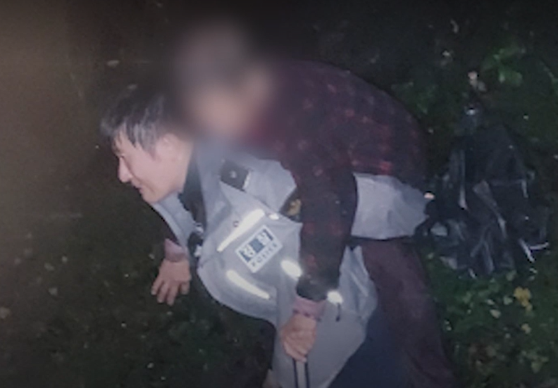 비 내리는 밤 산에서 길 잃은 치매